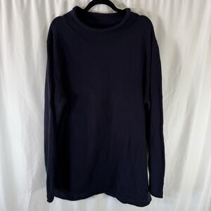 The Normal Brand Sweater Men's XXL Navy Blue Knit Pullover Turtleneck Heavy